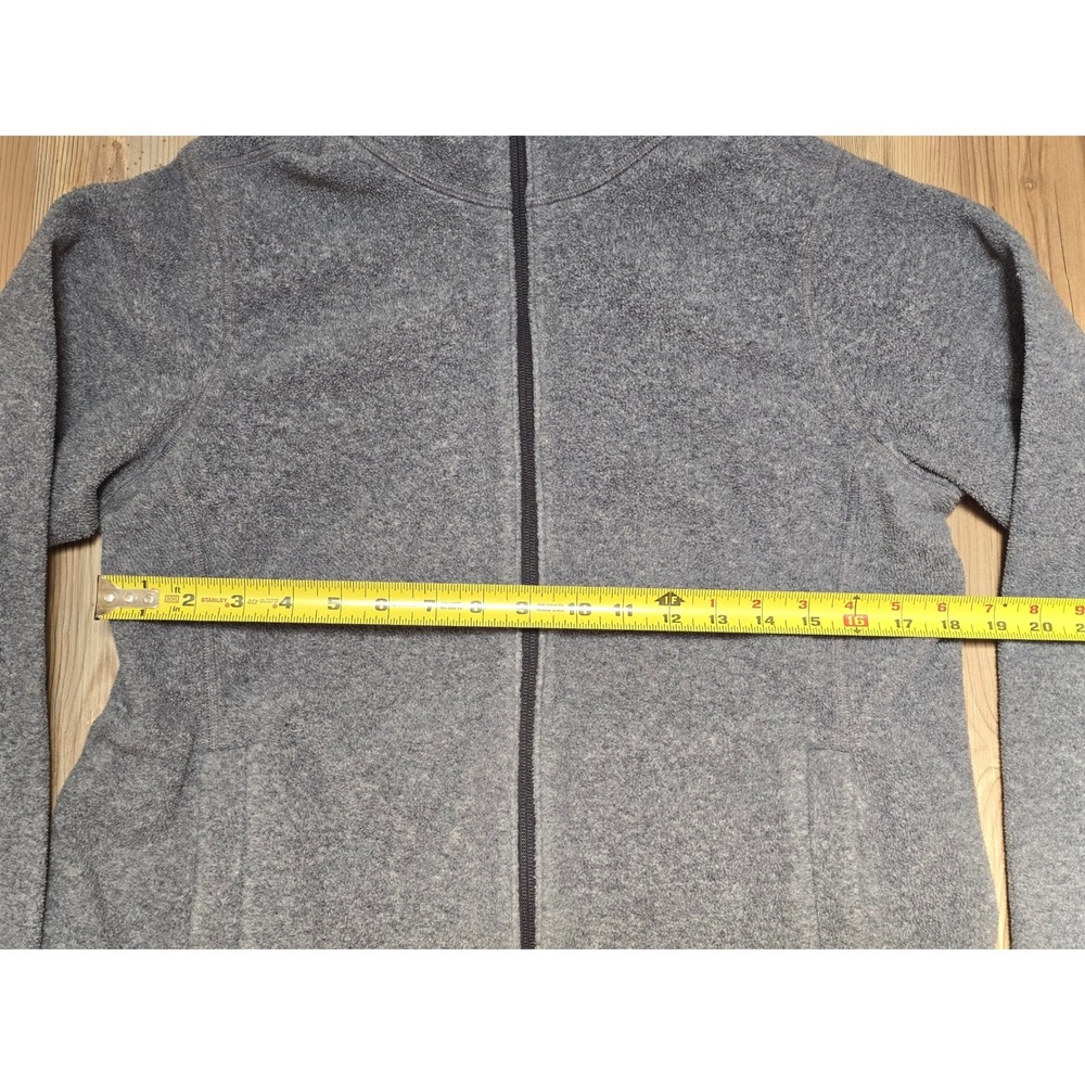 REI Co-op Womens Large Gray Full Zip Fleece Jacket Mock Neck Outdoor Hiking L - Picture 2 of 8